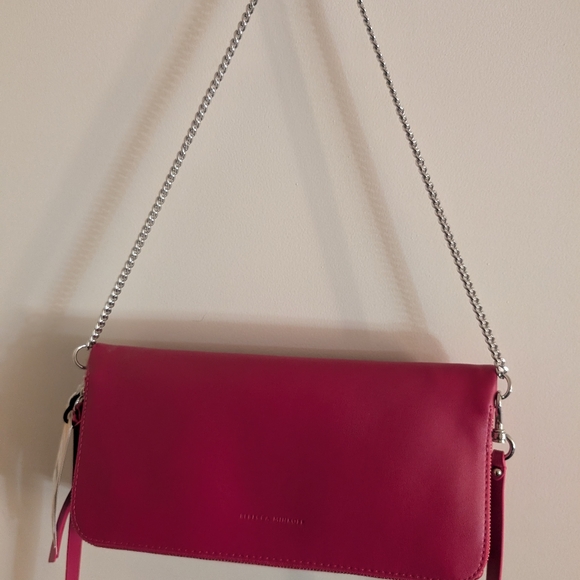 Rebecca Minkoff crossbody. Acid pink. 7" tall 11" wide. BNWT - Picture 6 of 13
